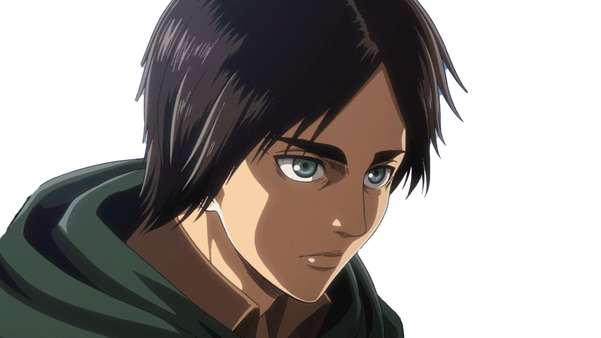 Eren Yeager Intense Gaze PNG Image