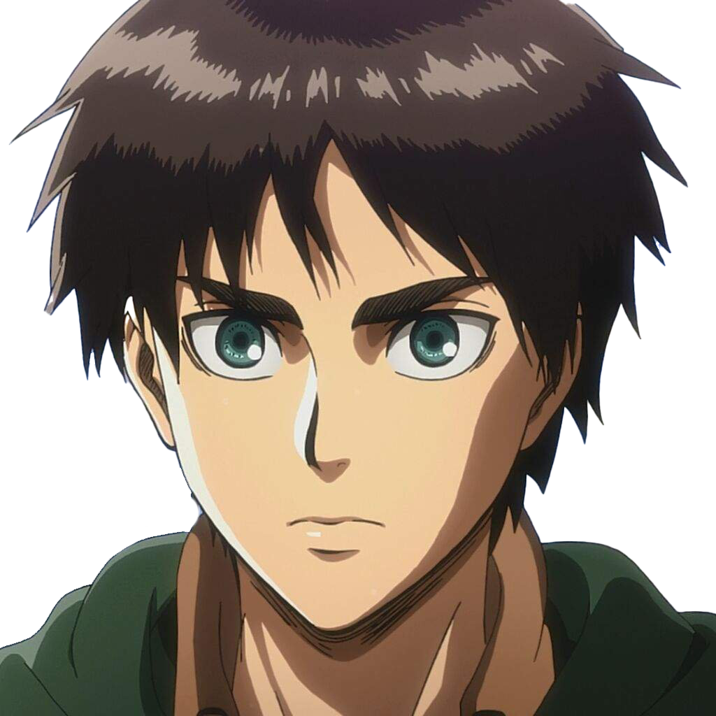 Eren Yeager Intense Look PNG Image