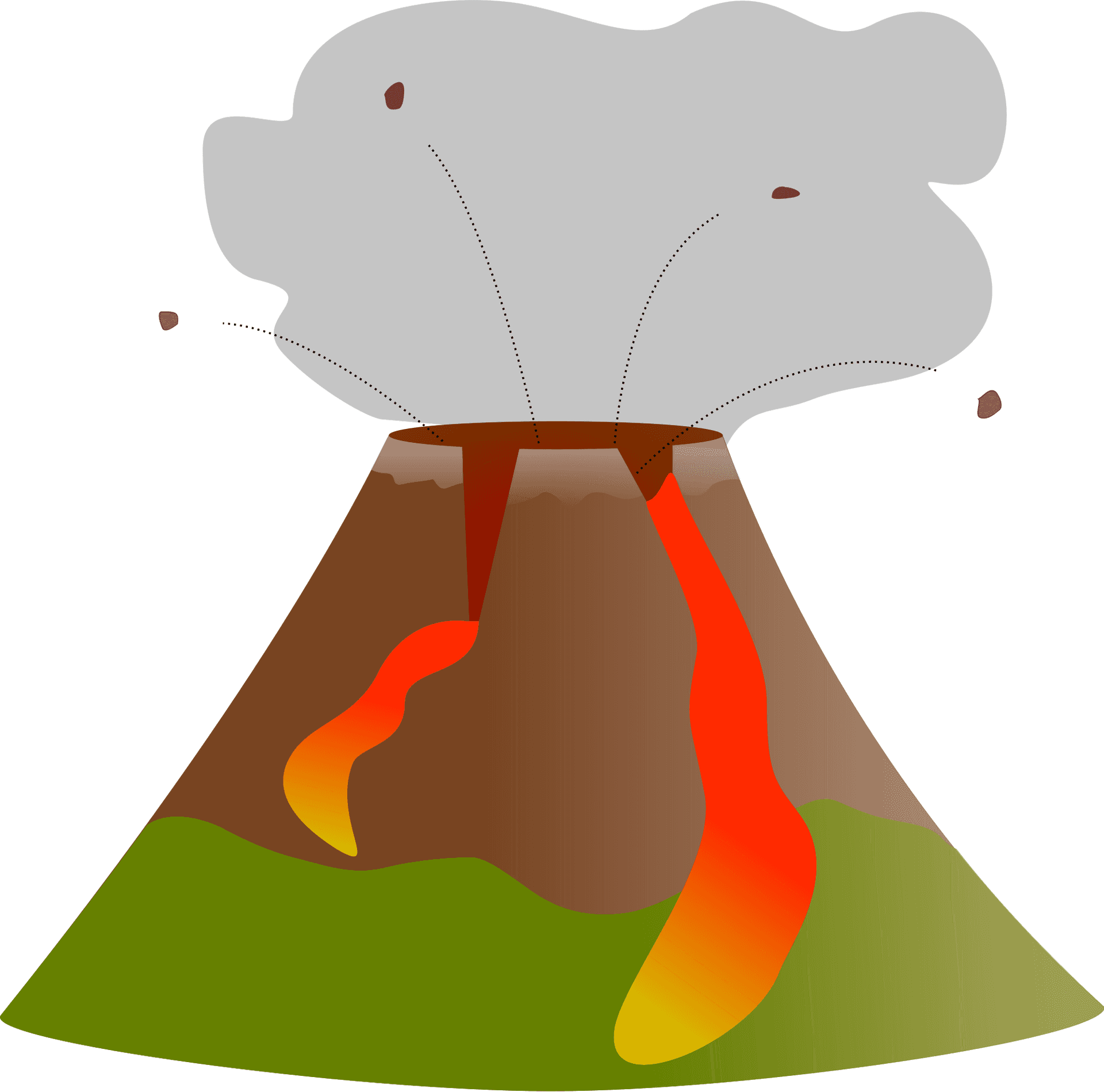 Erupting_ Volcano_ Graphic PNG Image