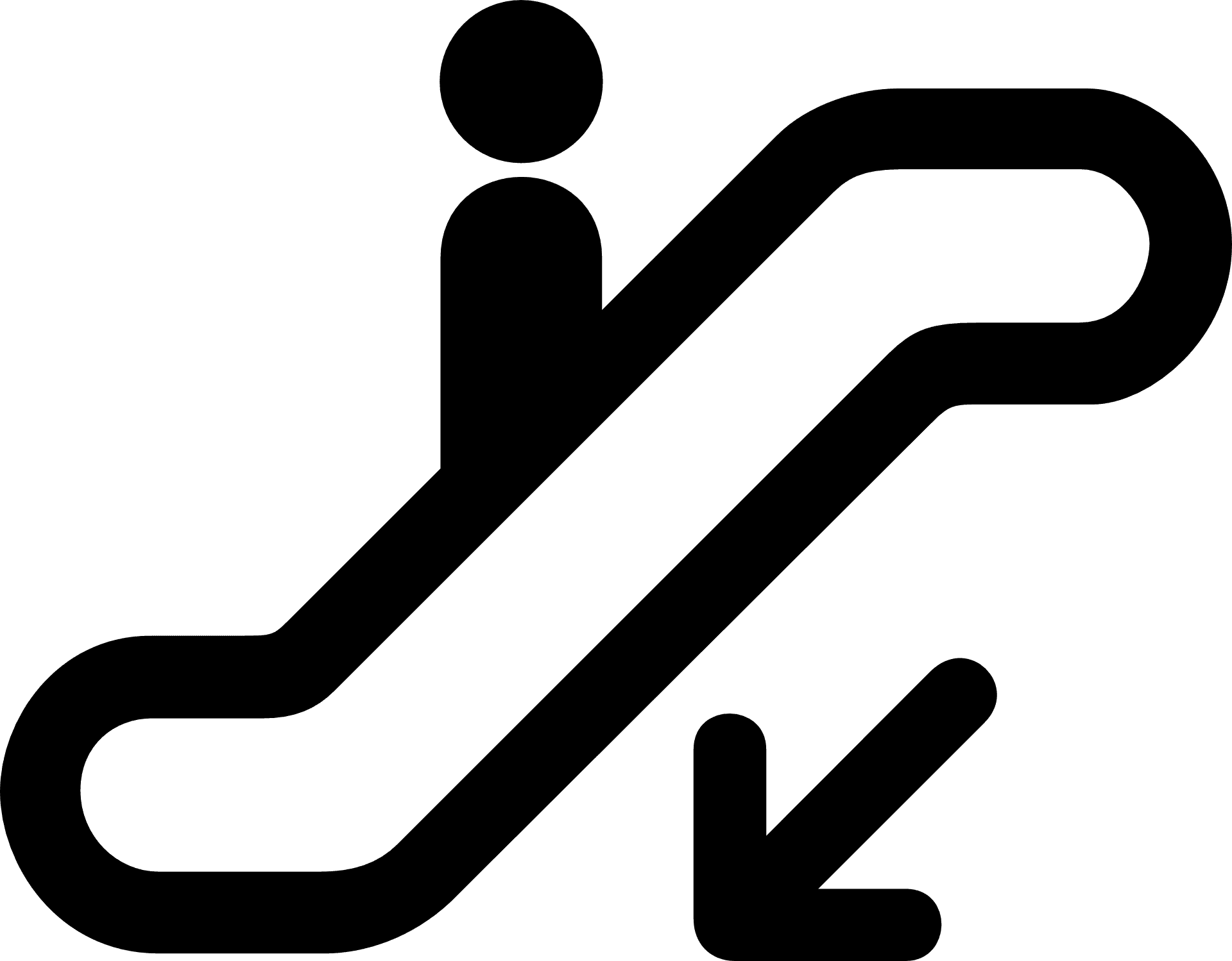 Escalator Symbol Graphic PNG Image