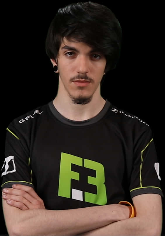 Esports_ Player_in_ F3_ Jersey PNG Image