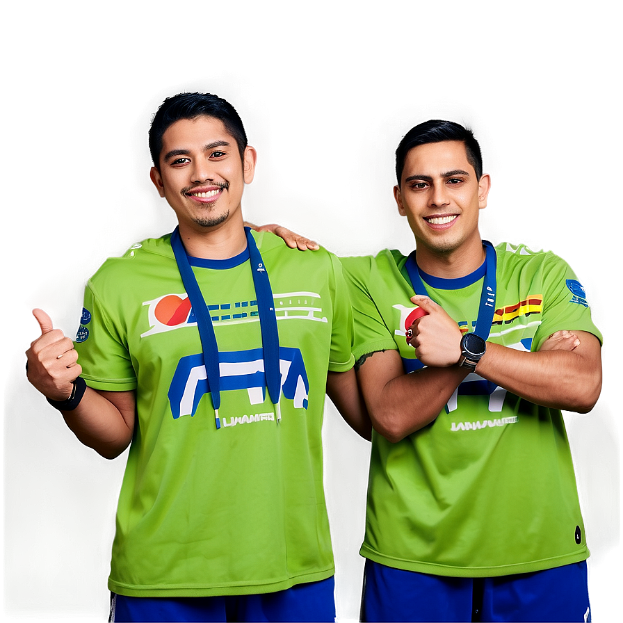 Esports Team Victory Pose Png Lnc PNG Image