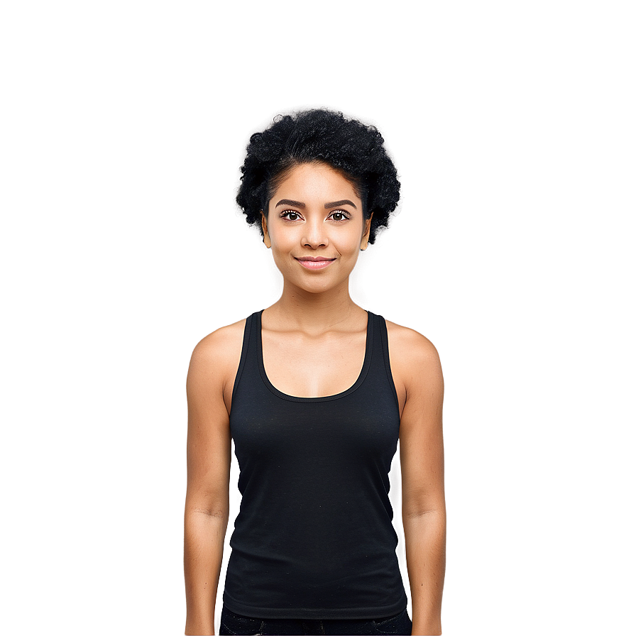 Essential Black Tank Top Png 06282024 PNG Image