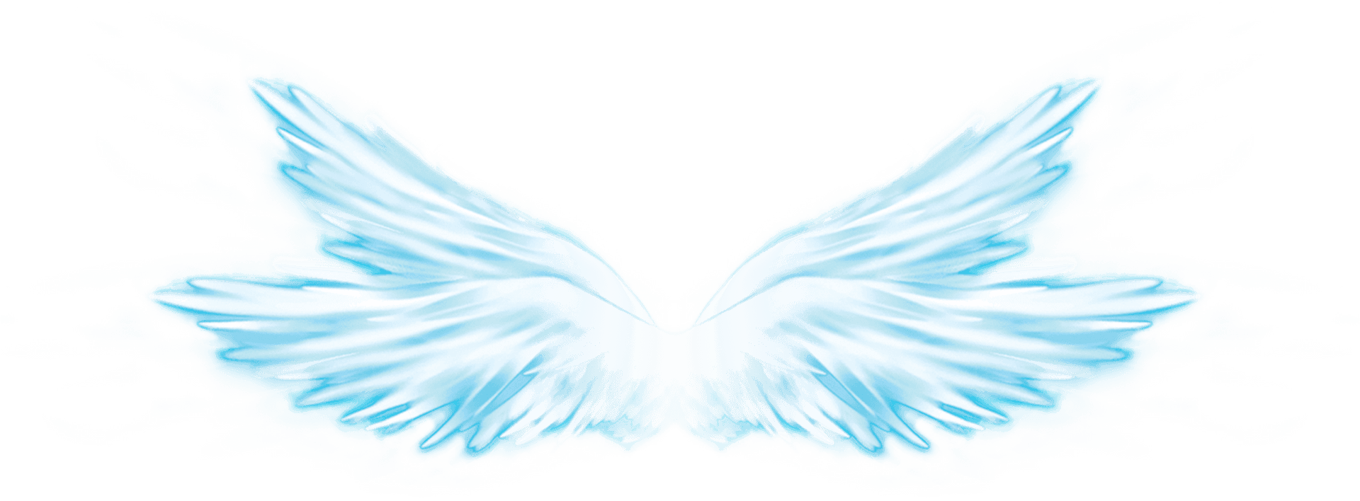 Ethereal Blue Wings PNG Image