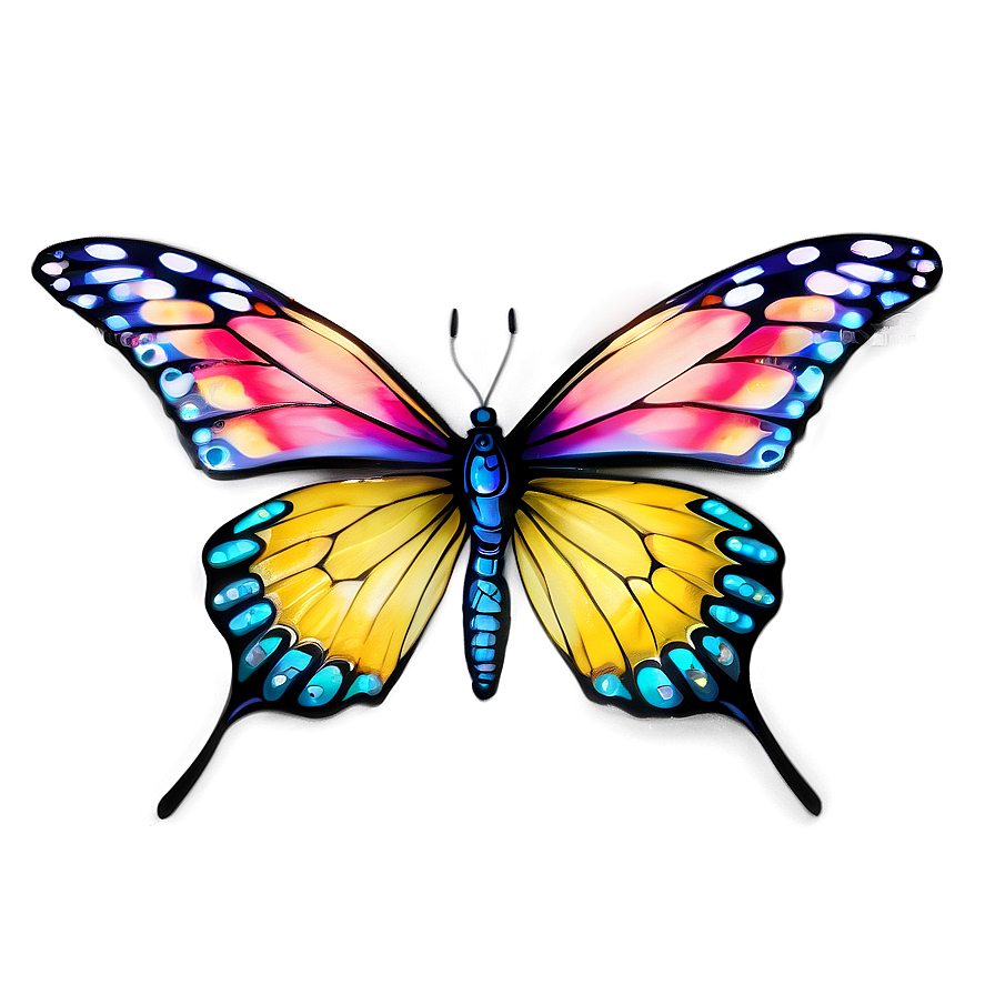 Ethereal Butterfly Glow Png Acr28 PNG Image