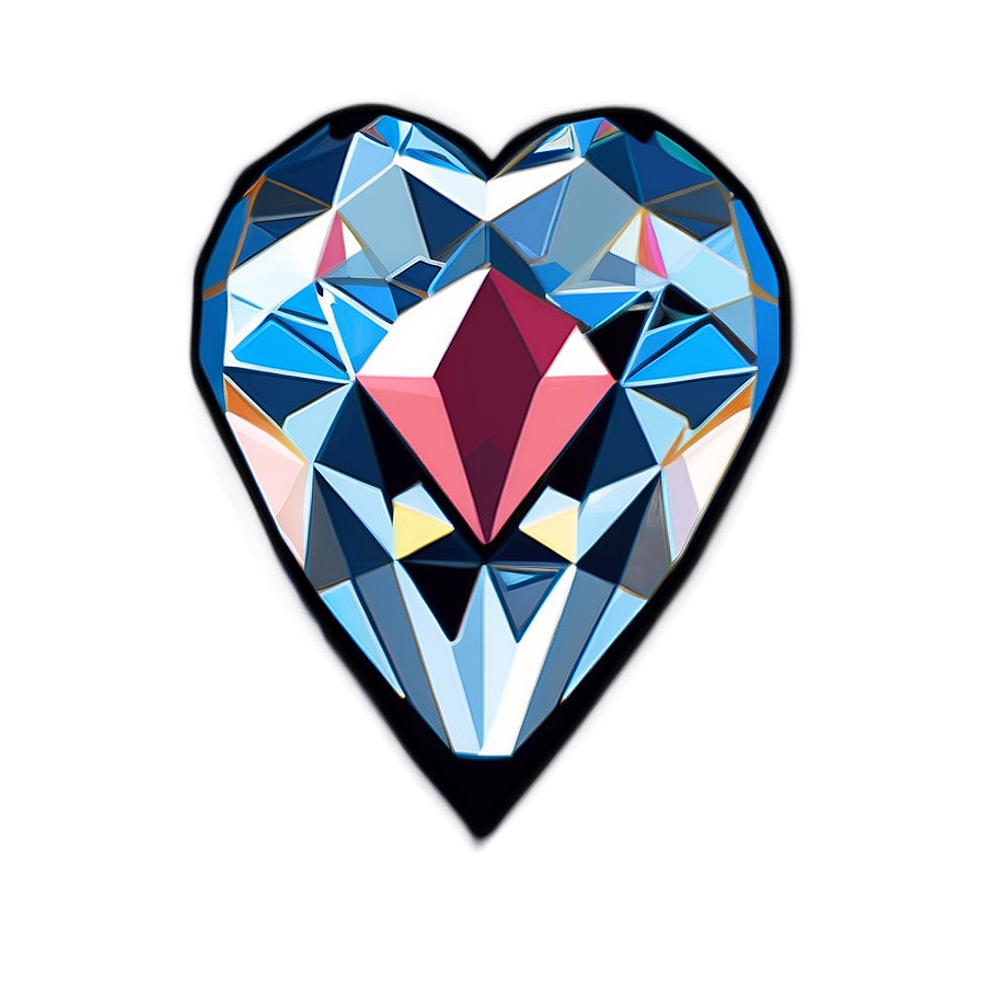 Ethereal Diamond Heart Png Bpg38 PNG Image