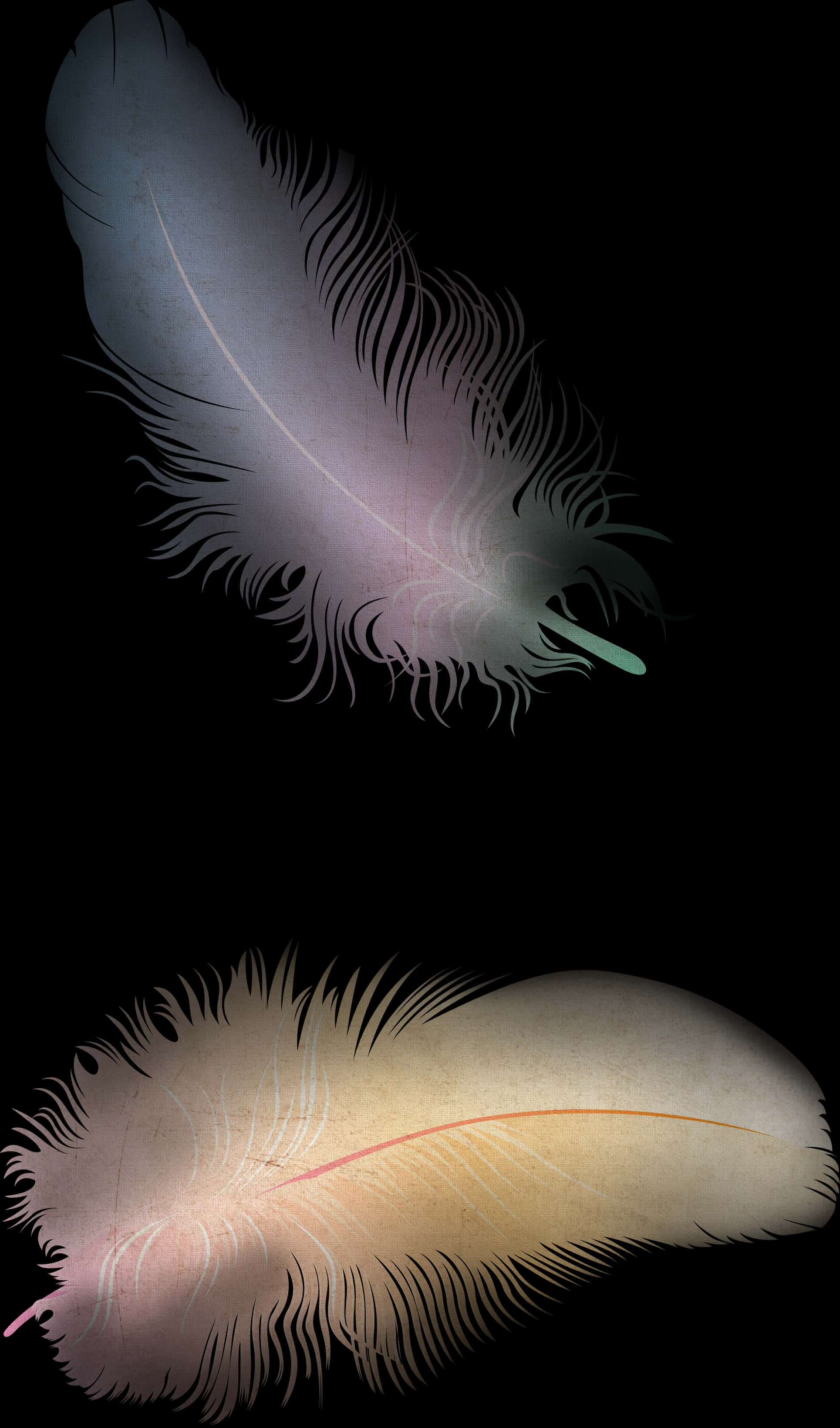 Ethereal Feathers Artwork PNG Image