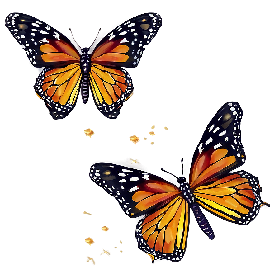 Ethereal Monarch Butterflies Png Lfe PNG Image