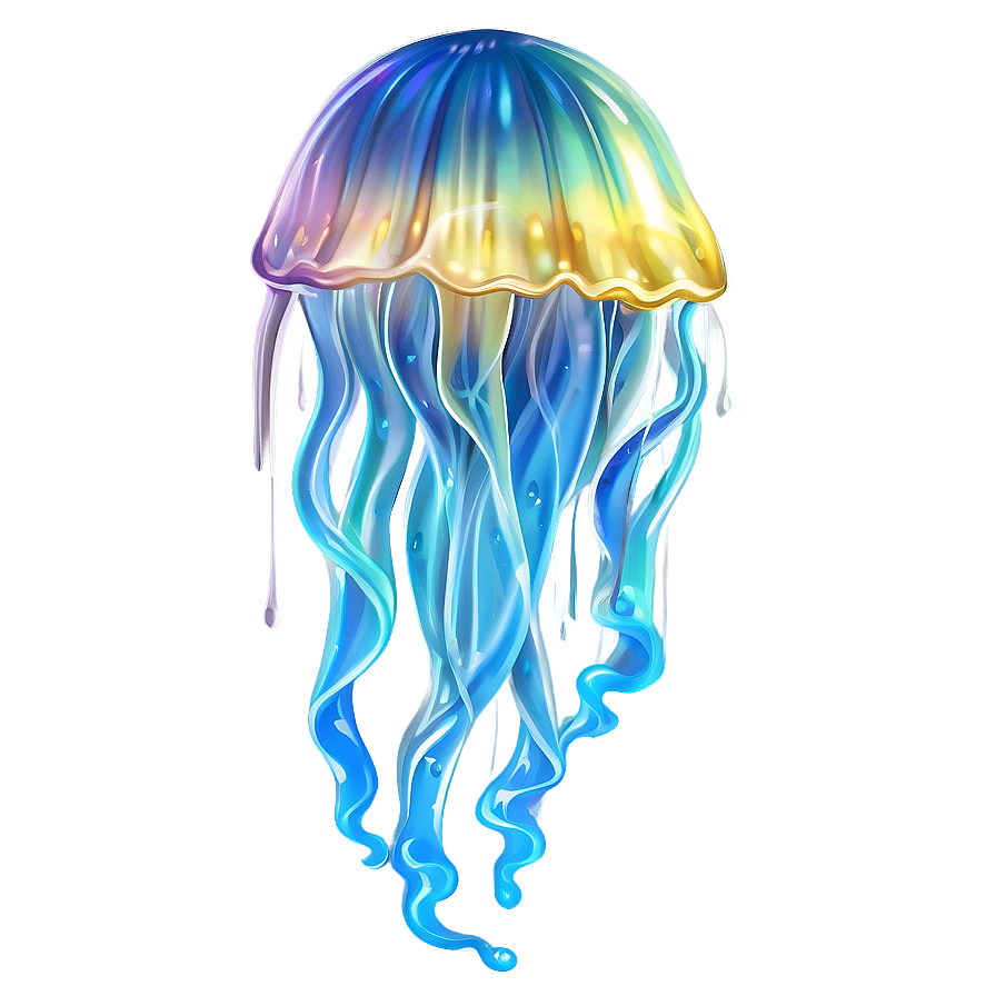 Ethereal Moon Jelly Artwork Png Bvi35 PNG Image