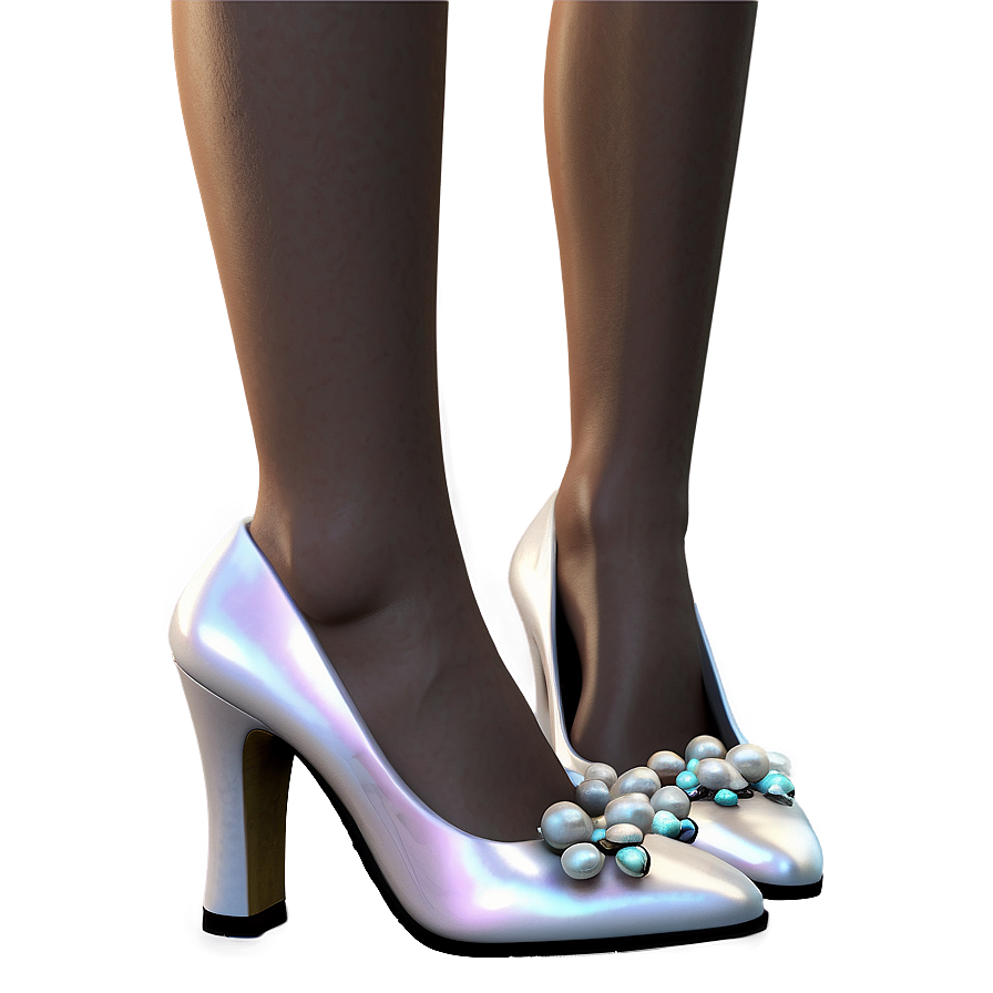 Ethereal Pearl Heels Png Npd PNG Image