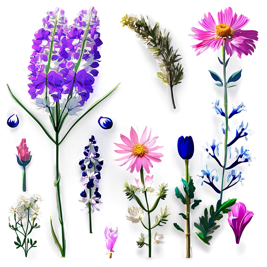 Ethereal Wildflowers Glow Png 43 PNG Image