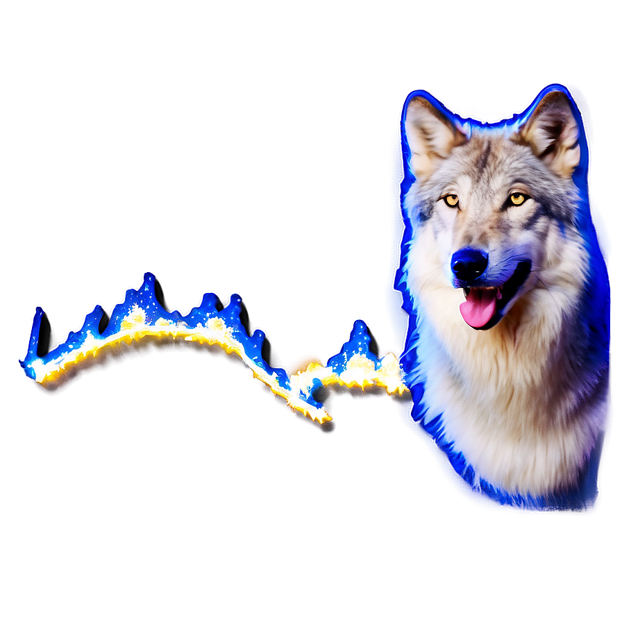 Ethereal Wolf In Starlight Png 05032024 PNG Image