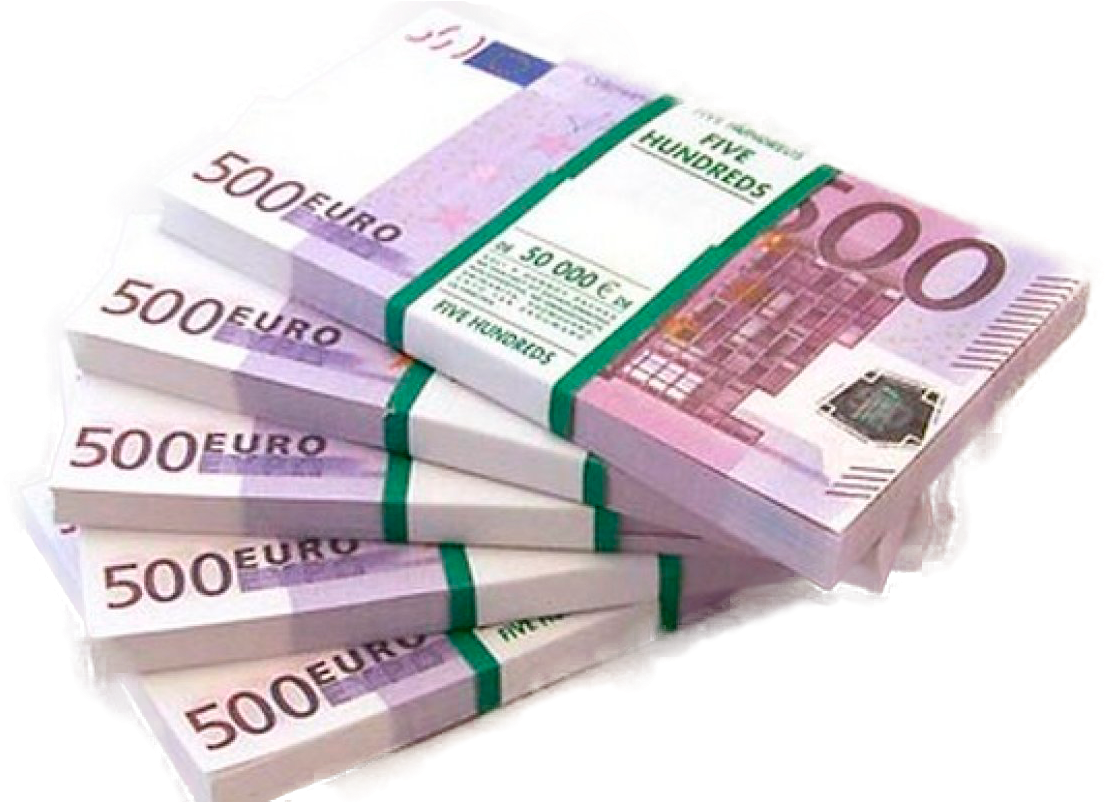 Euro Currency Bundles Stacked PNG Image