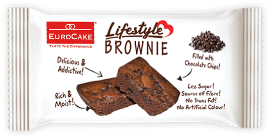 Eurocake Lifestyle Brownie Packaging PNG Image