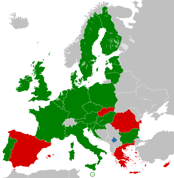 Europe Recognitionof Kosovo Map PNG Image