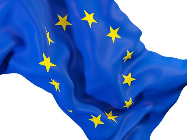 European Union Flag Waving PNG Image