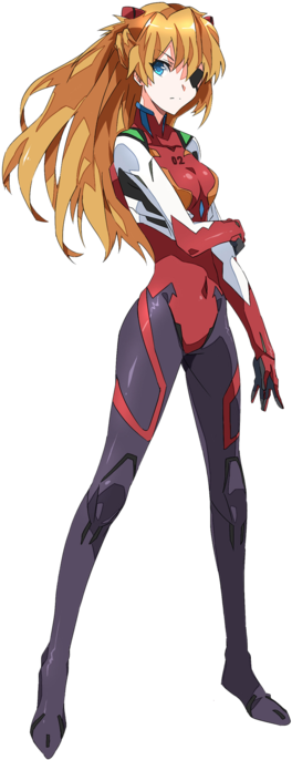 Evangelion Character Asukain Plugsuit PNG Image