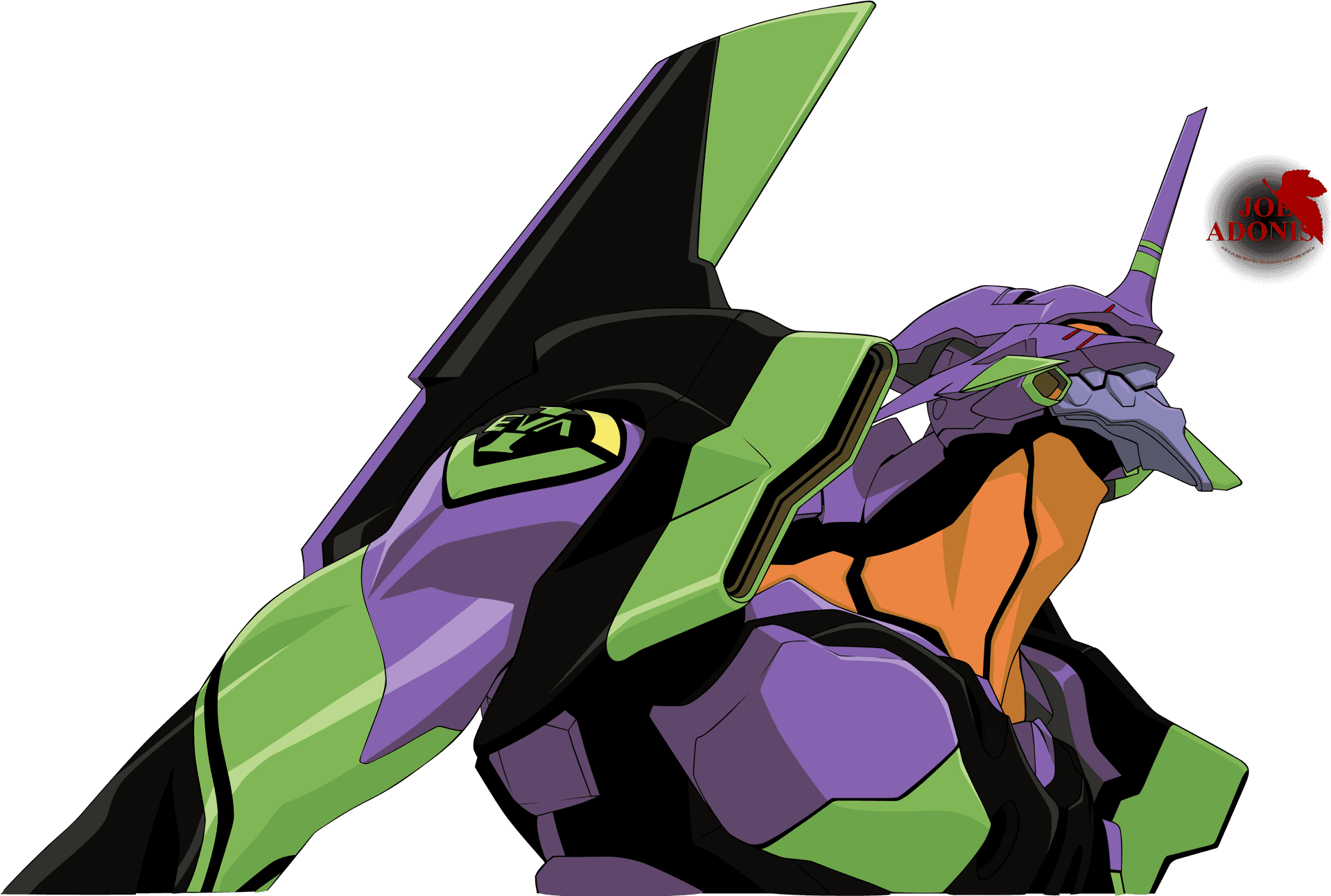 Evangelion_ Unit01_ Profile_ View PNG Image