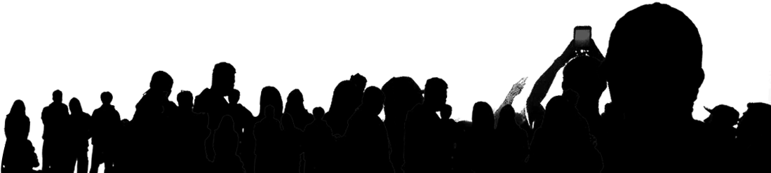 Event Crowd Silhouette PNG Image