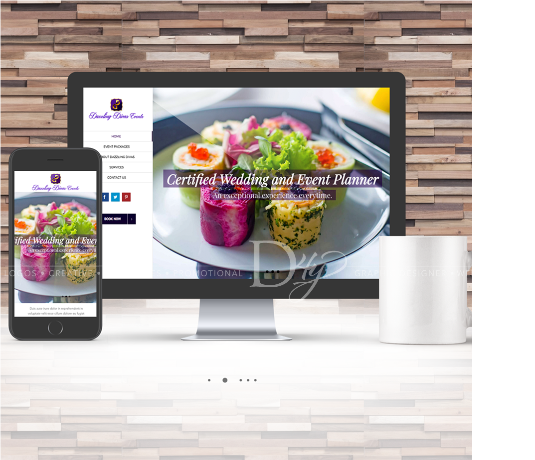 Event Planner Website Mockup PNG Image