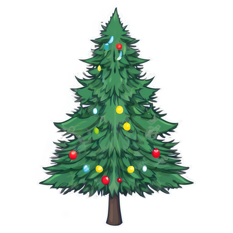 Evergreen Tree Drawing Png Avu PNG Image