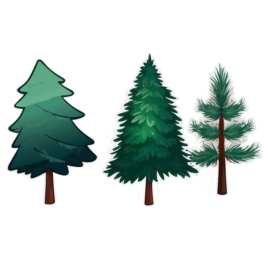 Evergreen Tree Illustration Png 33 PNG Image