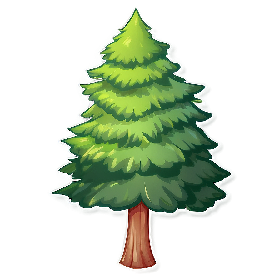 Evergreen Tree Illustration Png Svj PNG Image