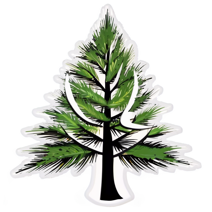 Evergreen Tree Silhouette Vector Png Sdw62 PNG Image