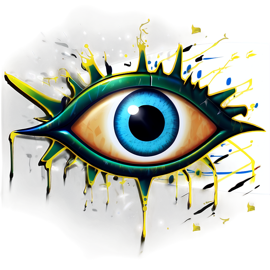 Evil Eye Graffiti Png Tig64 PNG Image