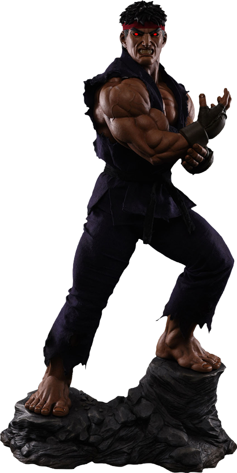 Evil Fighter Statue PNG Image