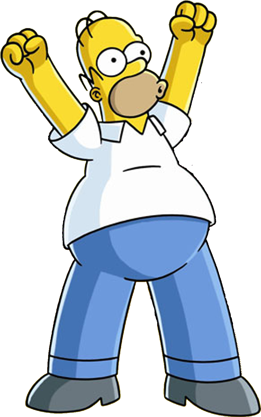 Excited Homer Simpson PNG Image