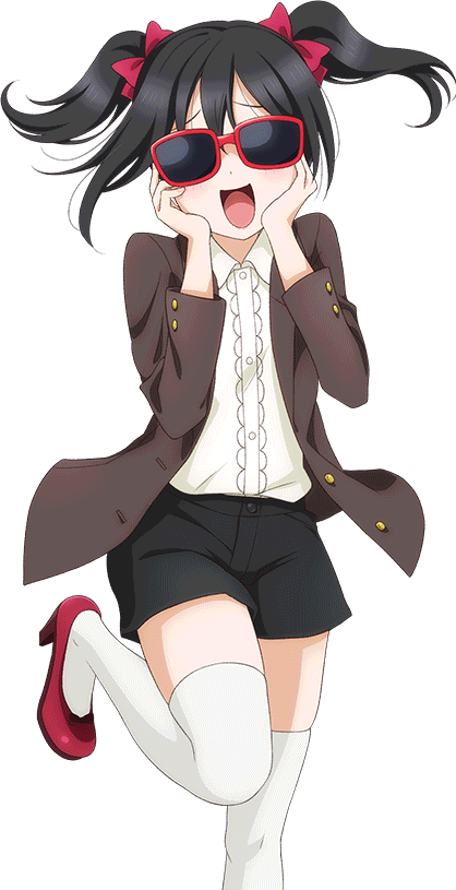 Excited Nico Yazawa Anime Pose PNG Image