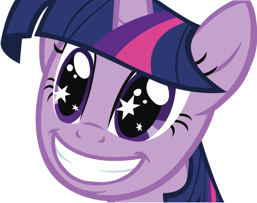 Excited Purple Cartoon Pony PNG Image