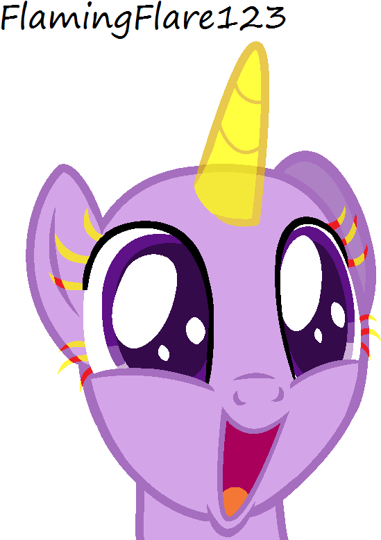 Excited Purple Unicorn Cartoon PNG Image