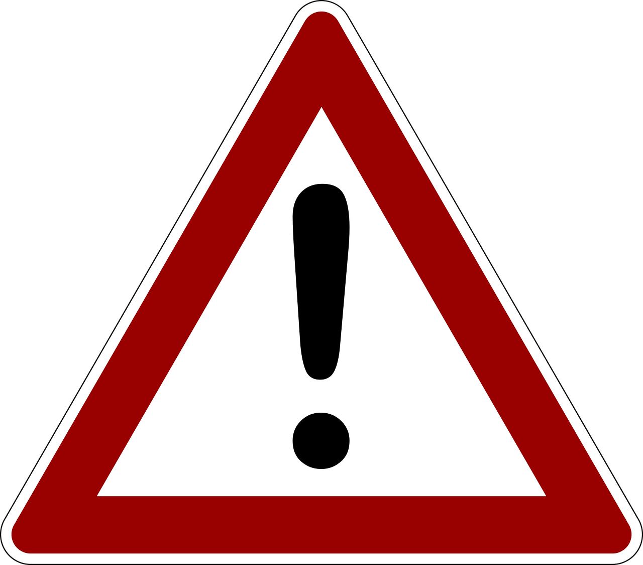 Exclamation Warning Sign PNG Image