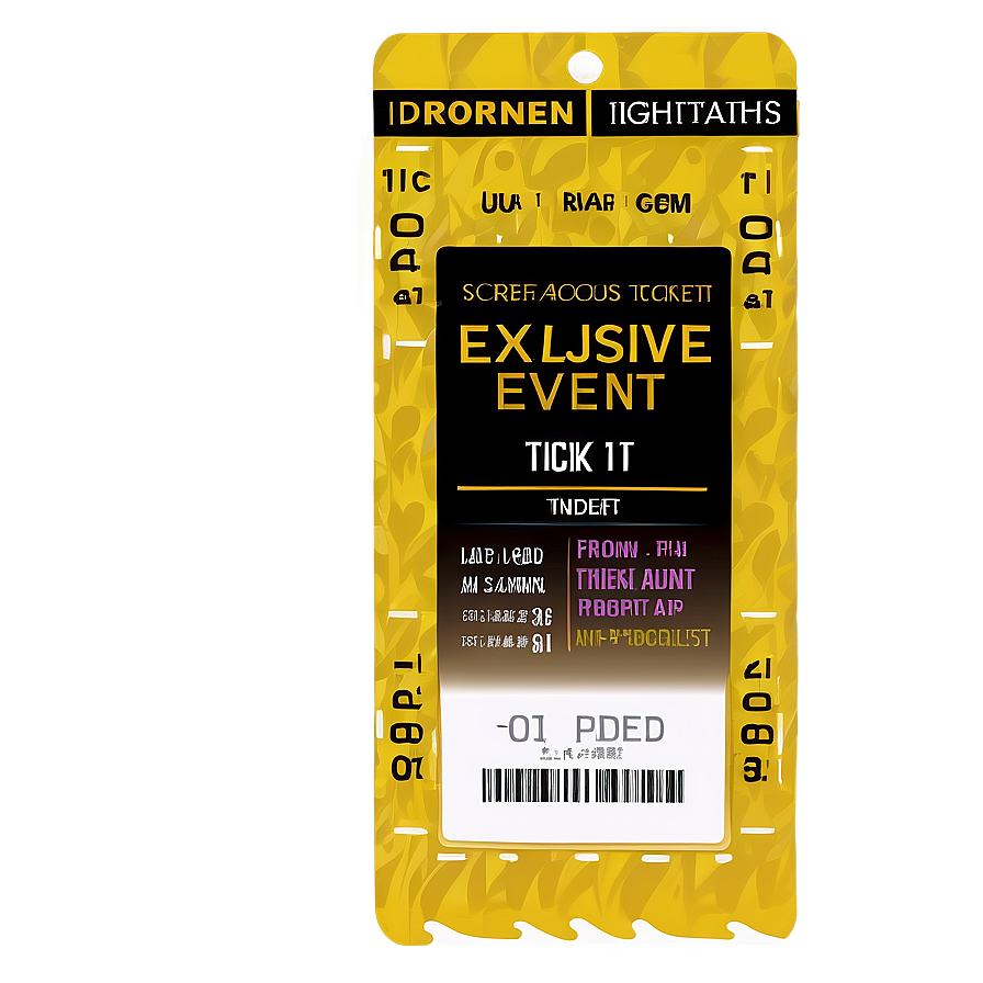 Exclusive Event Access Ticket Png Wjg PNG Image