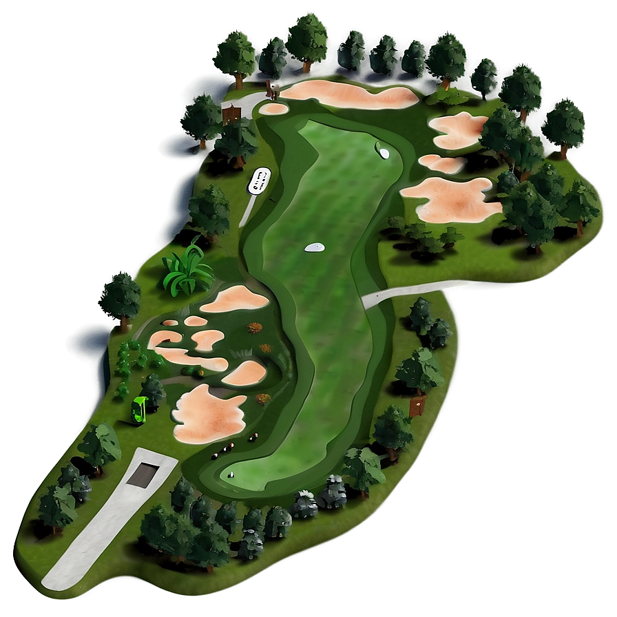 Executive Golf Course Map Png Row PNG Image