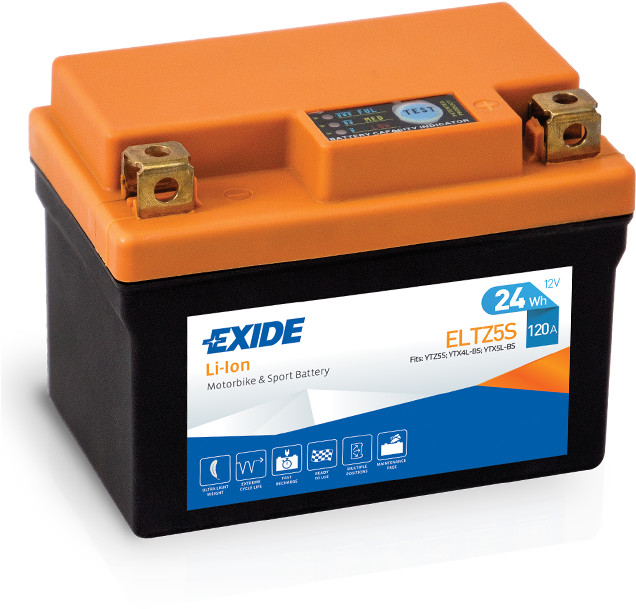 Exide Lithium Ion Motorbike Battery PNG Image