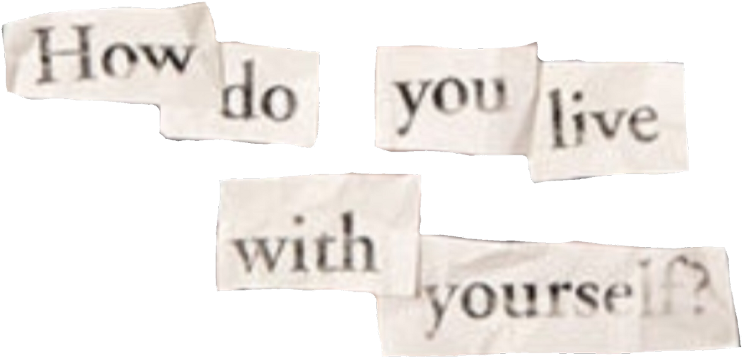 Existential Question Cutout Words PNG Image