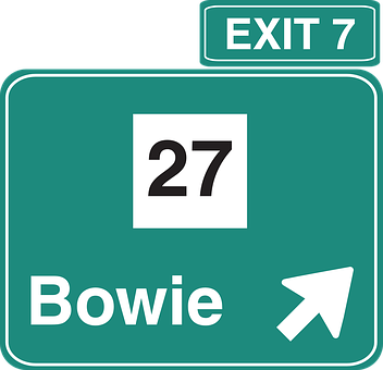 Exit7 Bowie Sign Route27 PNG Image