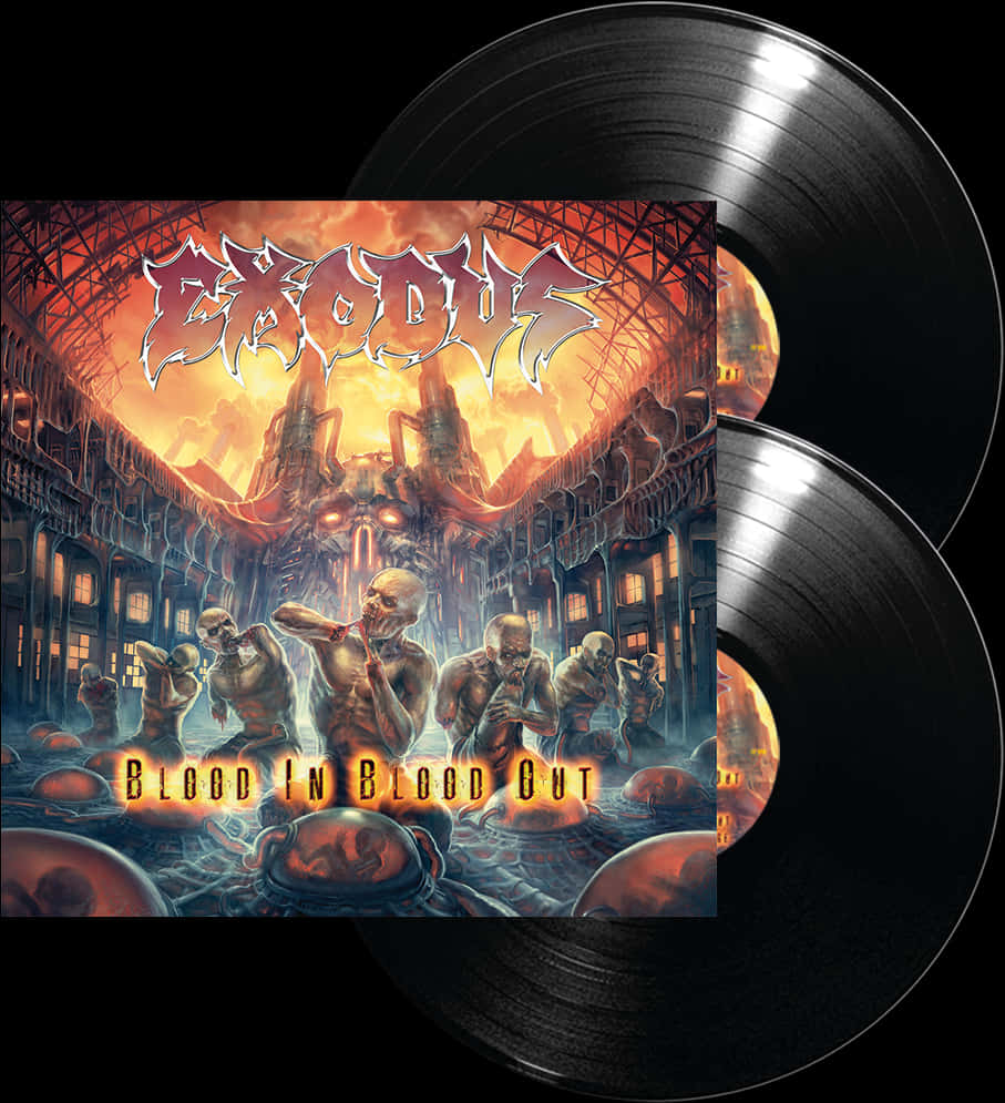 Exodus Blood In Blood Out Vinyl Album Art PNG Image