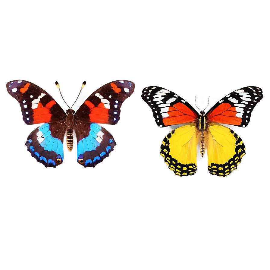 Exotic Butterfly Display Png Ikf PNG Image