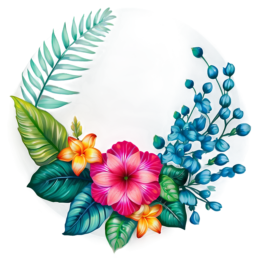 Exotic Flower Circle Png Fkb10 PNG Image