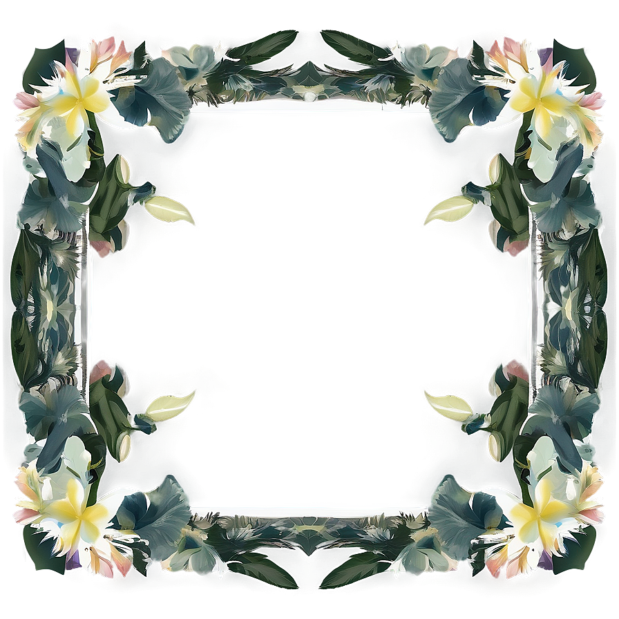 Exotic Flower Frame Png 2 PNG Image