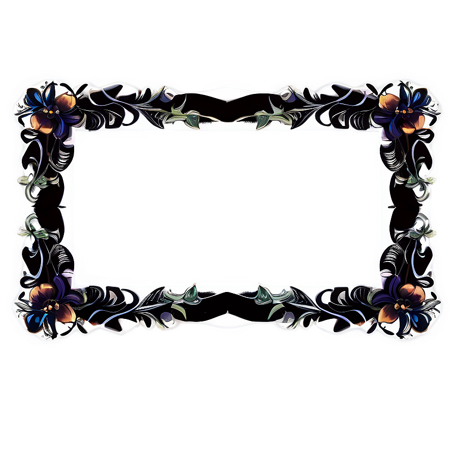 Exotic Flower Frame Png Vdx41 PNG Image