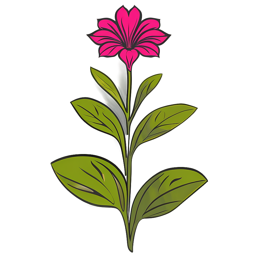 Exotic Flower Outline Drawing Png 27 PNG Image