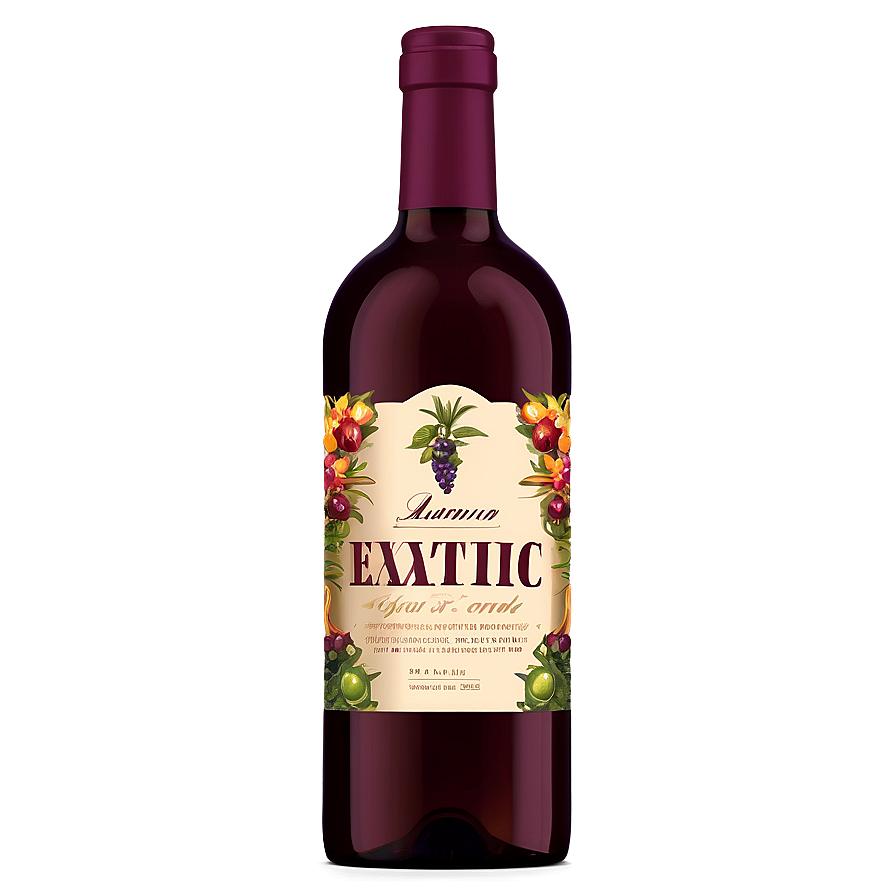 Exotic Fruit Wine Label Png Bbh20 PNG Image