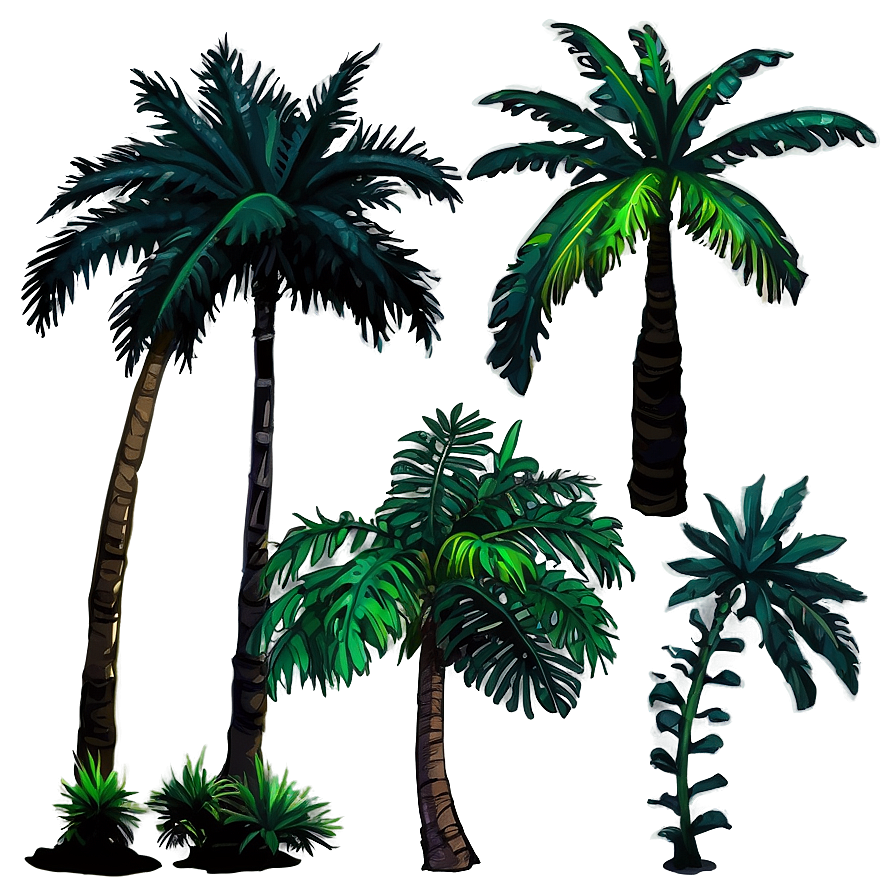 Exotic Island Palms Png Nqo71 PNG Image