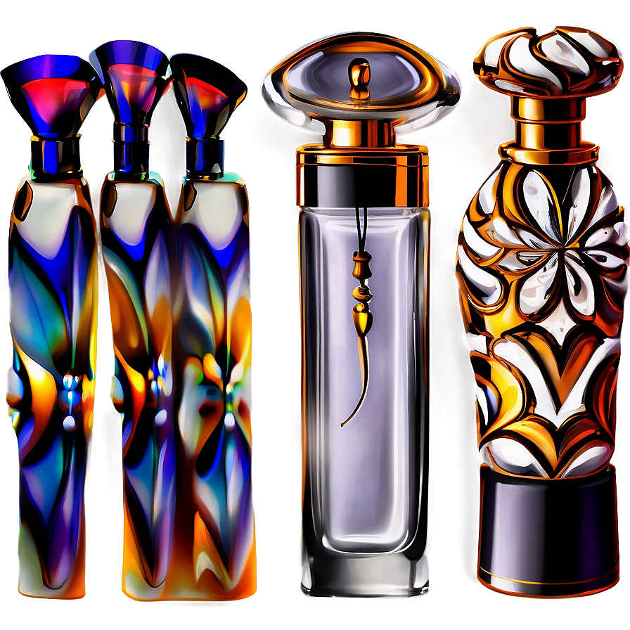 Exotic Perfume Bottle Shapes Png Gku30 PNG Image