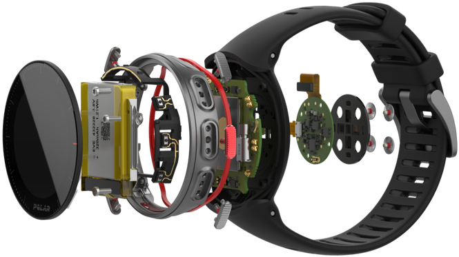 Exploded View Smartwatch Components PNG Image